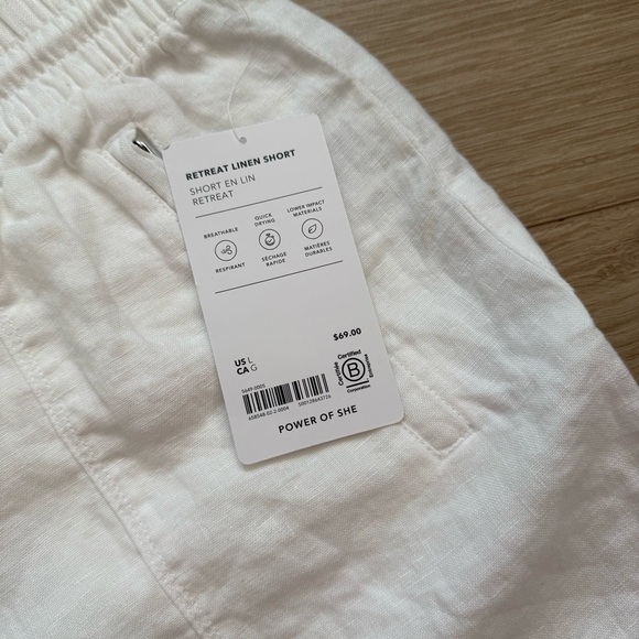 Athleta Retreat Linen Mid Rise 4" Short - Picture 3 of 6